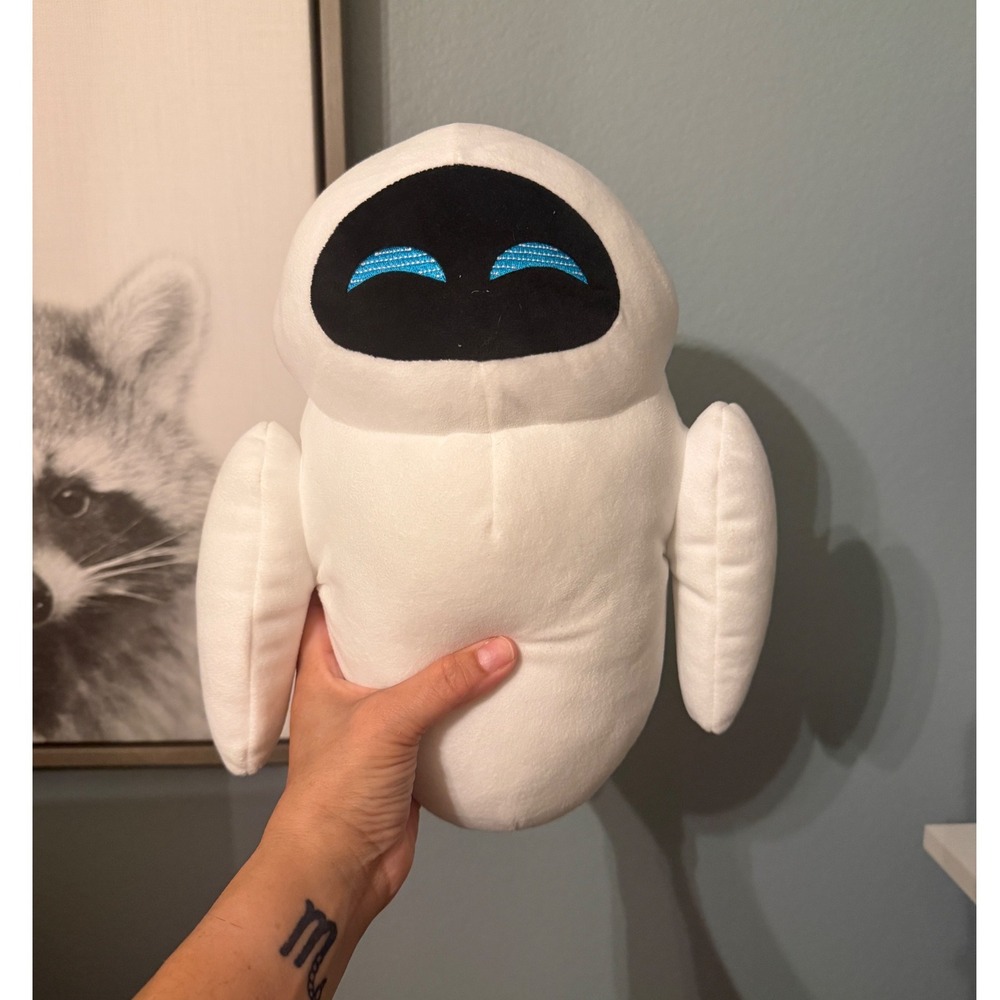 Disney Pixar WALL-E EVE Plush White Robot Stuffed Character Toy